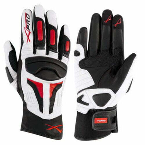 apro usnjene rokavice firepower belo rdece