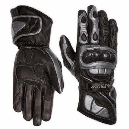 apro usnjene rokavice pista srebrne