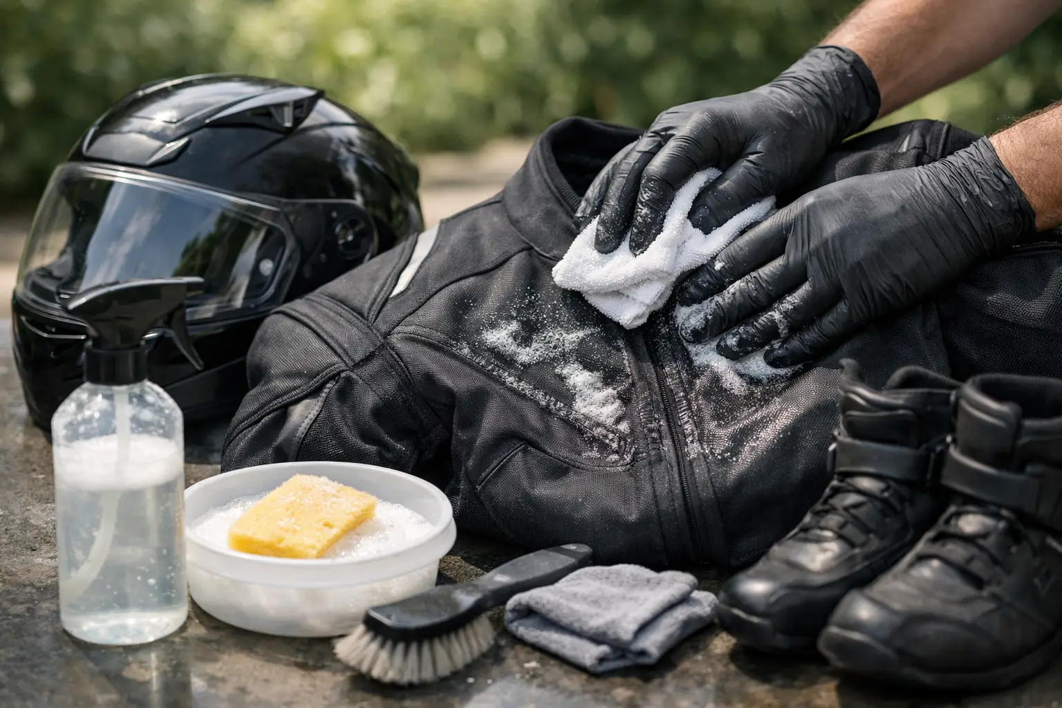 Kako čistiti motoristično opremo brez škode