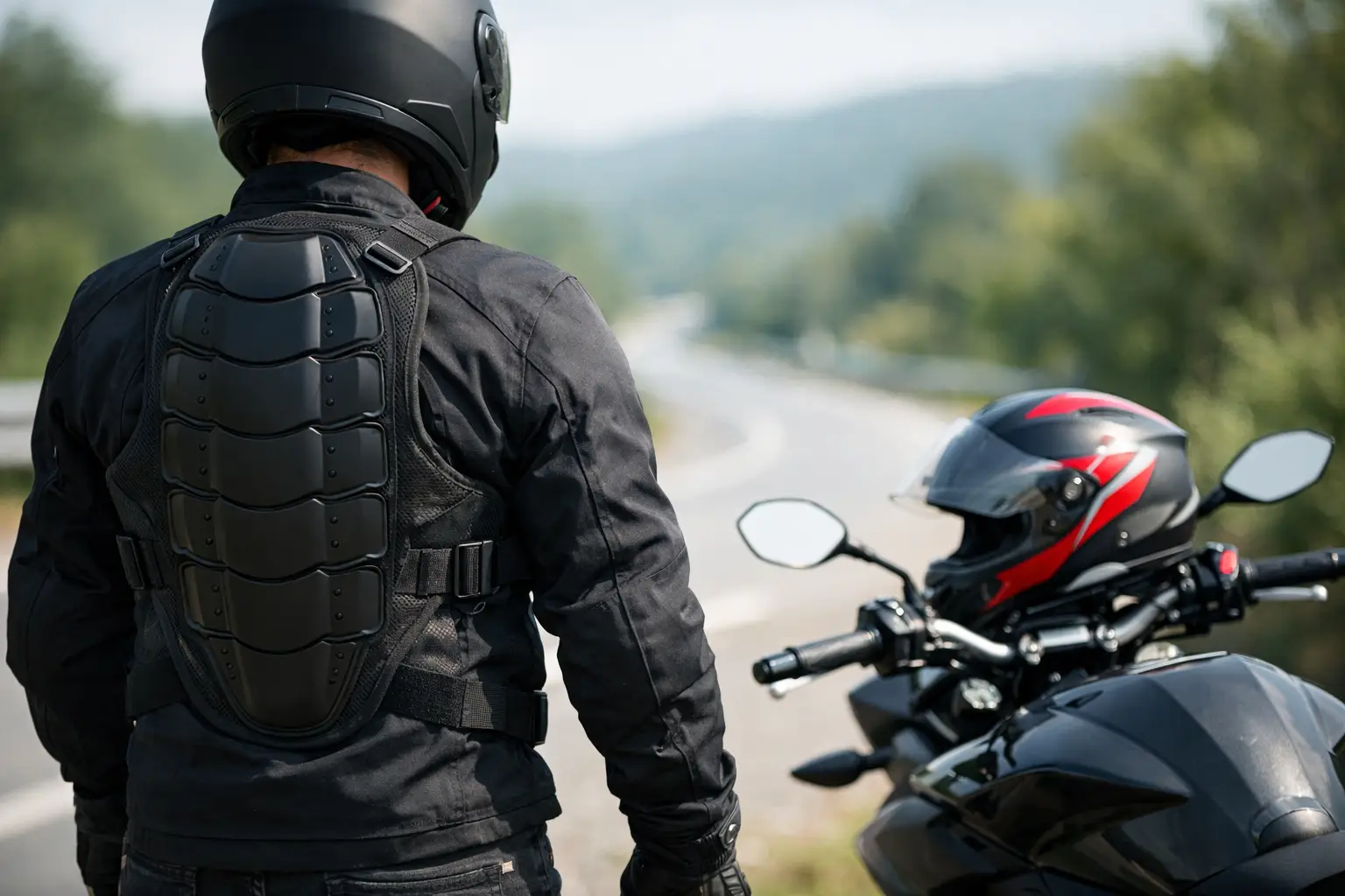 Ali potrebujem hrbteničnik na motorju?