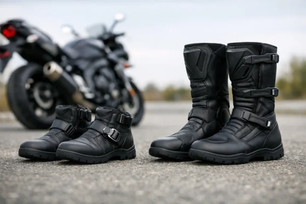 Moto gležnarji proti škornjem: kaj izbrati