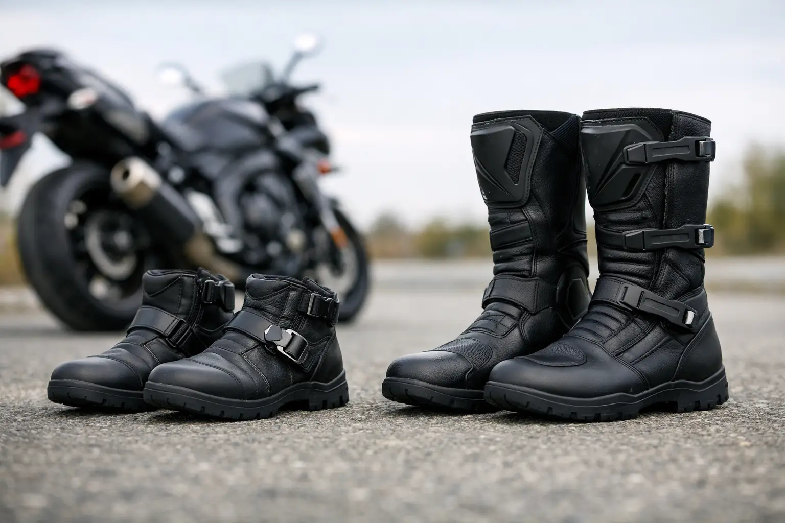Moto gležnarji proti škornjem: kaj izbrati