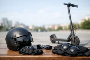 Primer opreme za vožnjo s scooterjem